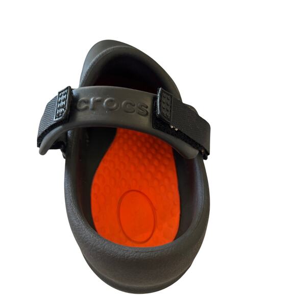 Crocs Bistro‎ Pro LiteRide Black Clogs Orange Insole Slip Resistant M10 W12 main image 10